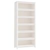 vidaXL Libreria Bianca 80x35x183 cm in Legno Massello di Pino