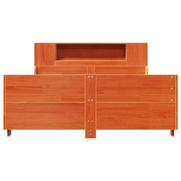 vidaXL Letto senza Materasso Marrone Cera 135x190 cm in Legno di Pino