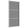 vidaXL Porta Interna 102,5x201,5 cm Bianca in Vetro ESG e Alluminio