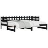 vidaXL Dormeuse Estraibile Nera 2x(90x190) cm Legno Massello di Pino