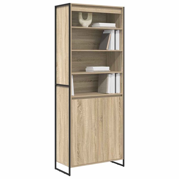 vidaXL Armadi alti 2 pcs Sonoma 79 x 36 x 200 cm Legno multistrato