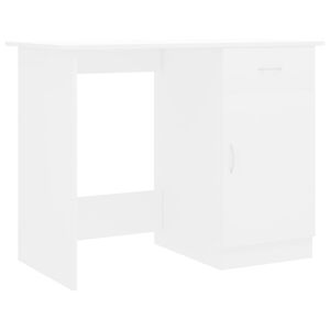 vidaXL Scrivania Bianca 100x50x76 cm in Legno Multistrato
