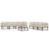 vidaXL Set Divani da Giardino 8 pz con Cuscini Antracite in Polyrattan