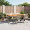 vidaXL Set da Pranzo da Giardino 7 pz con Cuscini in Polyrattan Grigio