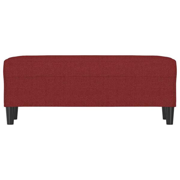 vidaXL Panca Rosso Vino 100x35x41 cm in Tessuto