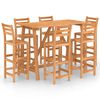 vidaXL Set da Bar da Giardino 7 pz in Legno Massello di Acacia