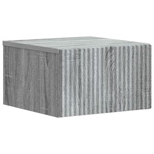 vidaXL Mobiletto da notte a muro Grigio Sonoma 33 x 34,5 x 20 cm