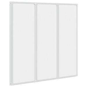 vidaXL Parete per Doccia e Vasca Bagno 117x120cm 3 Pannelli Pieghevole