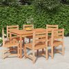 vidaXL Set da Pranzo da Giardino 7 pz in Legno Massello di Teak