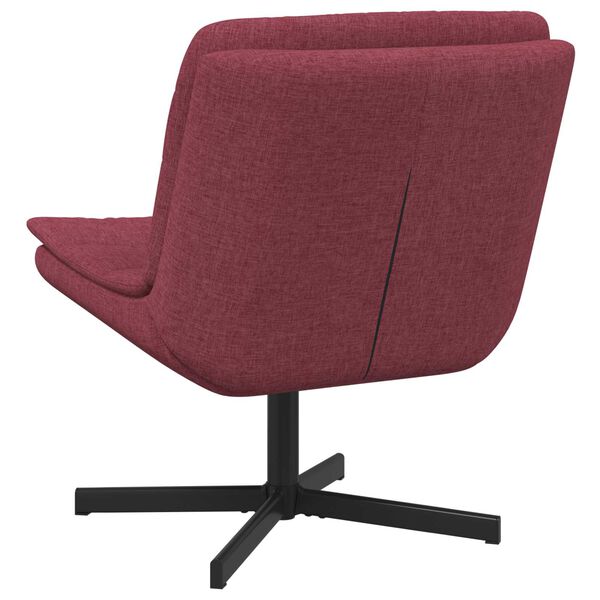vidaXL Sedia girevole Rosso Vino 63 x 75 x 76 cm Tessuto