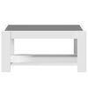 vidaXL Tavolino Salotto con LED Bianco 93x53x45 cm Legno Multistrato