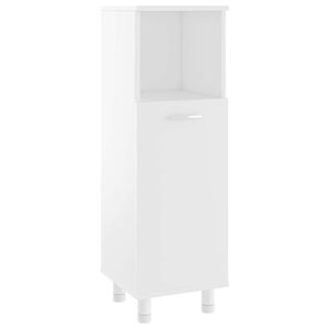 vidaXL Armadio da Bagno Bianco 30x30x95 cm in Legno Multistrato