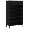 vidaXL Scarpiera Nera 60x35x105 cm in Legno Multistrato