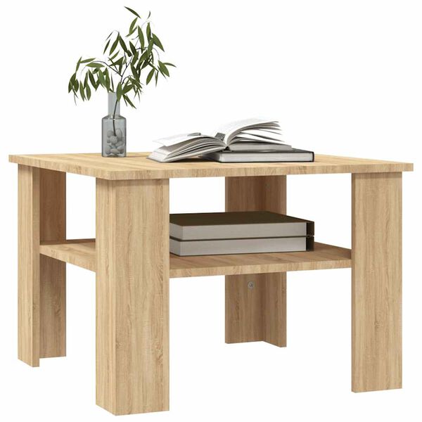 vidaXL Tavolino da Salotto Rovere Sonoma 60x60x42 cm Legno Multistrato