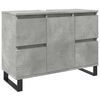 vidaXL Armadietto da Bagno Grigio Cemento 80x33x60cm Legno Multistrato