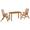 vidaXL Garden Dining Set Naturale Legno di Acacia Massello