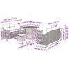 vidaXL Set Divano da Giardino 9 pcs Beige e Grigio Chiaro polyrattan