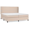 vidaXL Giroletto a Molle con Materasso Cappuccino 200x200cm Similpelle