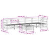 vidaXL Set Divani da Giardino 7 pz in Legno Massello di Pino