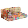 vidaXL Pouf in Tessuto Patchwork