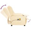 vidaXL Poltrona Massaggiante Elettrica Crema Similpelle