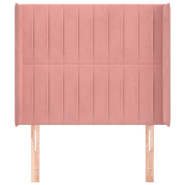 vidaXL Testiera ad Orecchio Nera 93x16x118/128 cm in Velluto