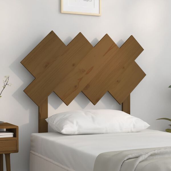 vidaXL Testiera per Letto Ambra 92x3x81 cm in Legno Massello di Pino