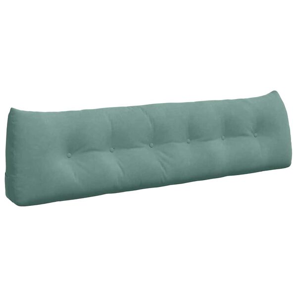 vidaXL Cuscino per Schiena Verde Mare 180 x 24 x 50 cm Velluto
