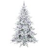 vidaXL Albero di Natale Artificiale con Rami Pieghevoli Bianco 240 cm
