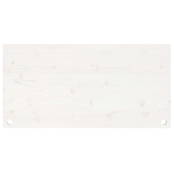 vidaXL Piano Scrivania Bianco 100x60x2,5 cm in Legno Massello di Pino