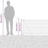vidaXL Palo della recinzione Argento 10 x 0,8 m (rete 60 x 60 mm)