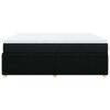 vidaXL Giroletto a Molle con Materasso Nero 200x200 cm in Tessuto