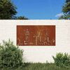 vidaXL Decorazione Muro da Giardino 105x55cm Skyline in Acciaio Corten