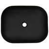 vidaXL Lavabo Appoggio Grigio Nero Rettangolare 48x37,5x13,5 Ceramica