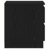 vidaXL Armadio da Notte 2 pcs Rovere Nero 50 x 40 x 43,5 cm