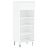 vidaXL Scarpiera Bianco Lucido 40x36x105 cm in Legno Multistrato