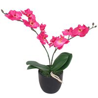 vidaXL Orchidea Artificiale con Vaso 30 cm Rossa