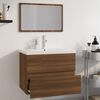 vidaXL Set Mobili da Bagno Rovere Marrone in Legno Multistrato