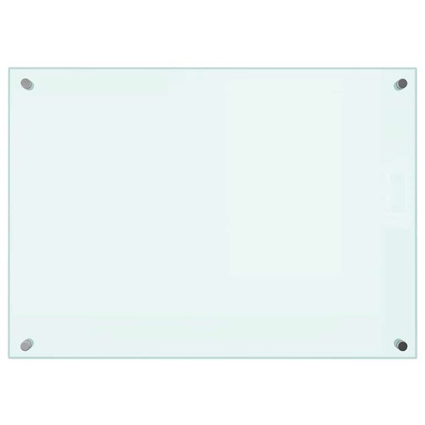 vidaXL Paraschizzi per Cucina Bianco 70x50 cm in Vetro Temperato