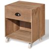 vidaXL Comodino Marrone in Legno Massello