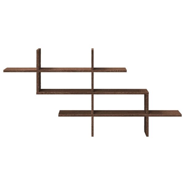 vidaXL Mensola a Muro Rovere Marrone 124,5x18x60,5cm in Truciolato