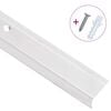 vidaXL Profili a L per Gradini 15 pz in Alluminio 100 cm Argento