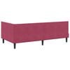 vidaXL Cornice del letto ad angolo Rosso Vino 100 cm x 200 cm