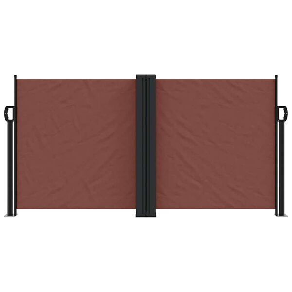 vidaXL Tenda da Sole Laterale Retrattile Marrone 120x1200 cm