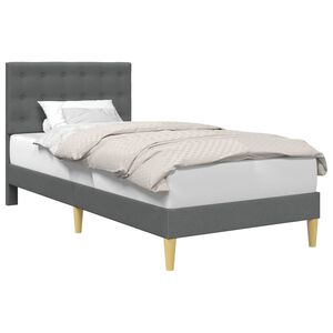 vidaXL Struttura del letto Grigio Scuro 100 x 200 cm Tessuto