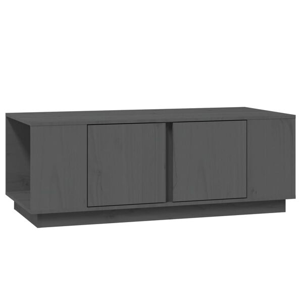 vidaXL Tavolino da Salotto Grigio 110x50x40 cm Legno Massello di Pino