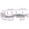 vidaXL Set Divani da Giardino 7 pz con Cuscini Antracite in Polyrattan