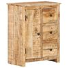 vidaXL Credenza 59x35x75 cm in Legno Massello di Mango Grezzo