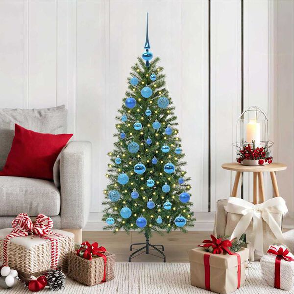 vidaXL Albero di Natale artificiale con 150 LED Verde 120 cm PE e PVC