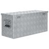 vidaXL Cassetta in Alluminio 80x30x35 cm Argento
